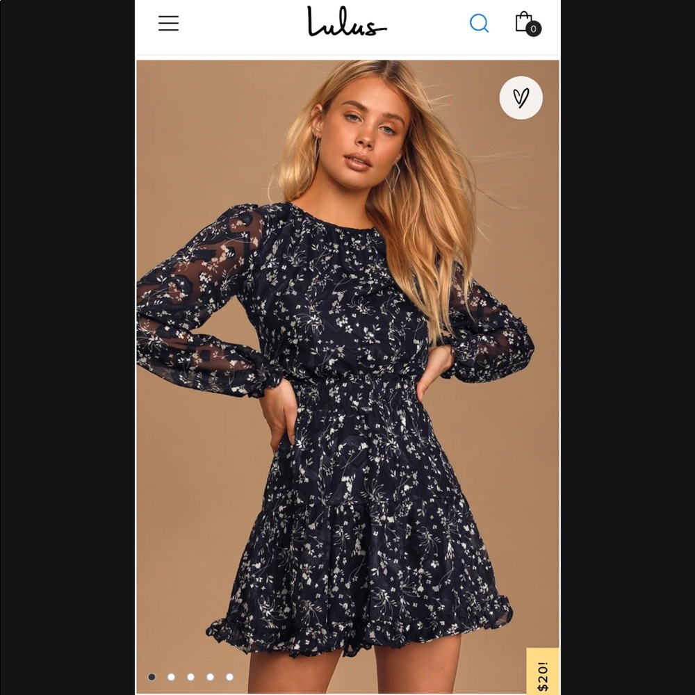 Lulu’s blue and white long sleeve dress